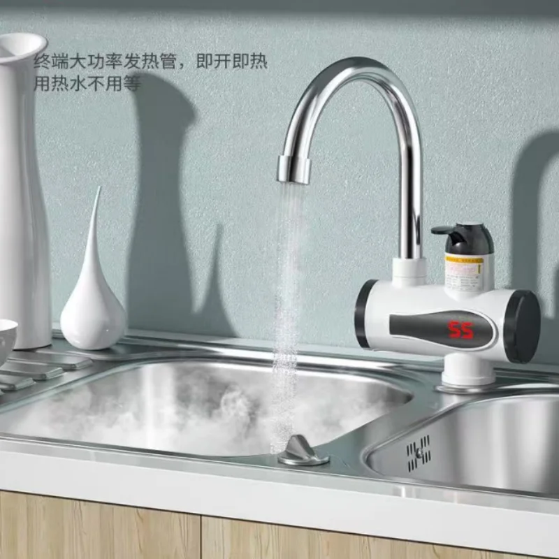 Fast Heat 3000W Instant Electric Hot Water Tap Household Kitchen Tankless Water Heater Dual Cold Heating Faucet