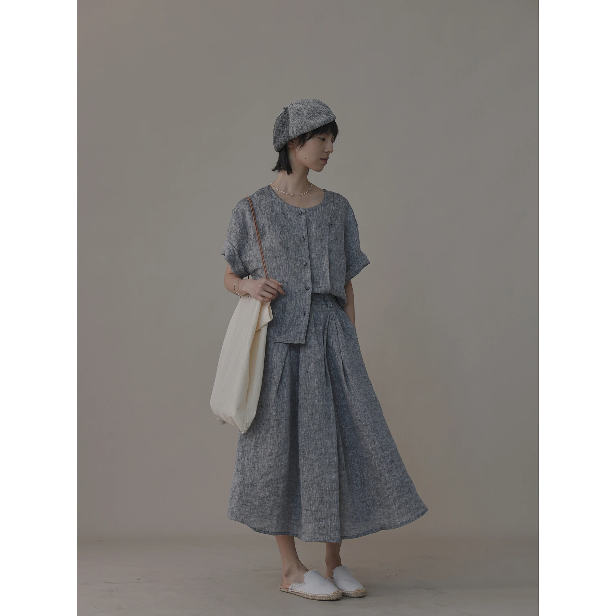 

Летняя льняная юбка BANGEBAN с асимметричным кроем, эластичной талией, высокой посадкой, длинная, А-силуэт, с абстрактным узором, женская