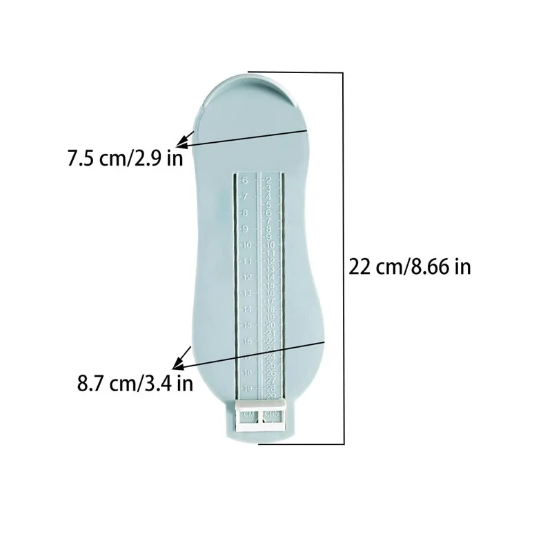 Foot Measuring Device Baby Tool Family Online Buying Shoes Foot Length Measuring Ruler With Scale for 0-8 Years Old Kids