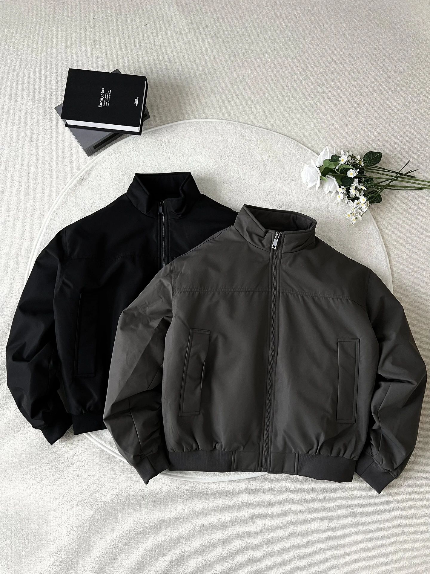 

American Sle Men's ort down Jaet Stand Collar Thiened White Du Feather Winter Warm Coat Outdoor Polyester Fiber