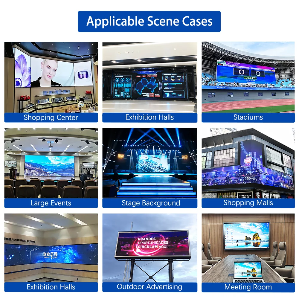 Customized Indoor Full-Color P2 P2.5 P3 P4 LED Video Wall Panel for Conferences Theater Exhibitions with Animation SDK Function