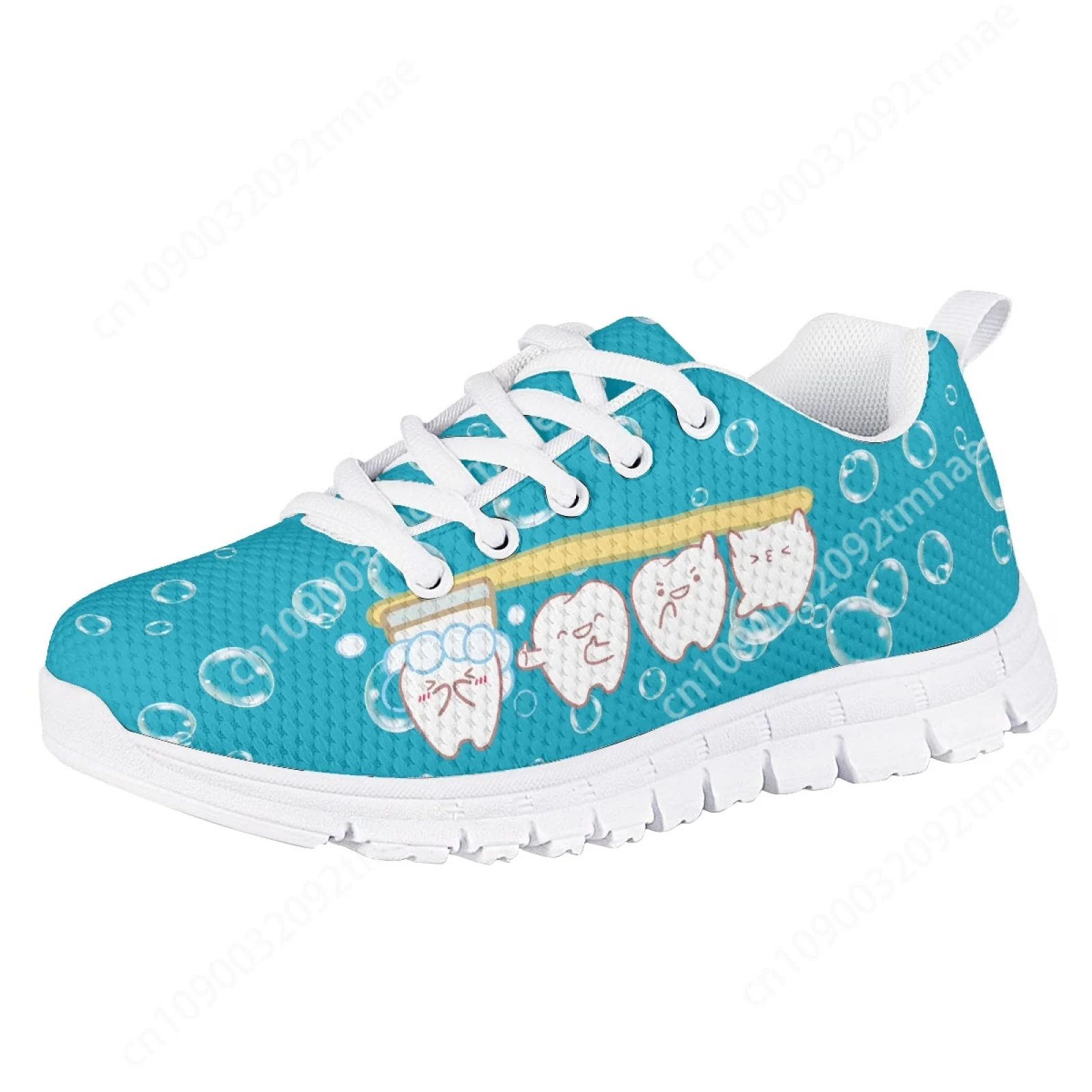 

Custom Dental Pattern Little Big Kids Sneakers Lace-up Lightweight Mesh Sport Shoes Casual Running Hiking Shoes for Boys Girls