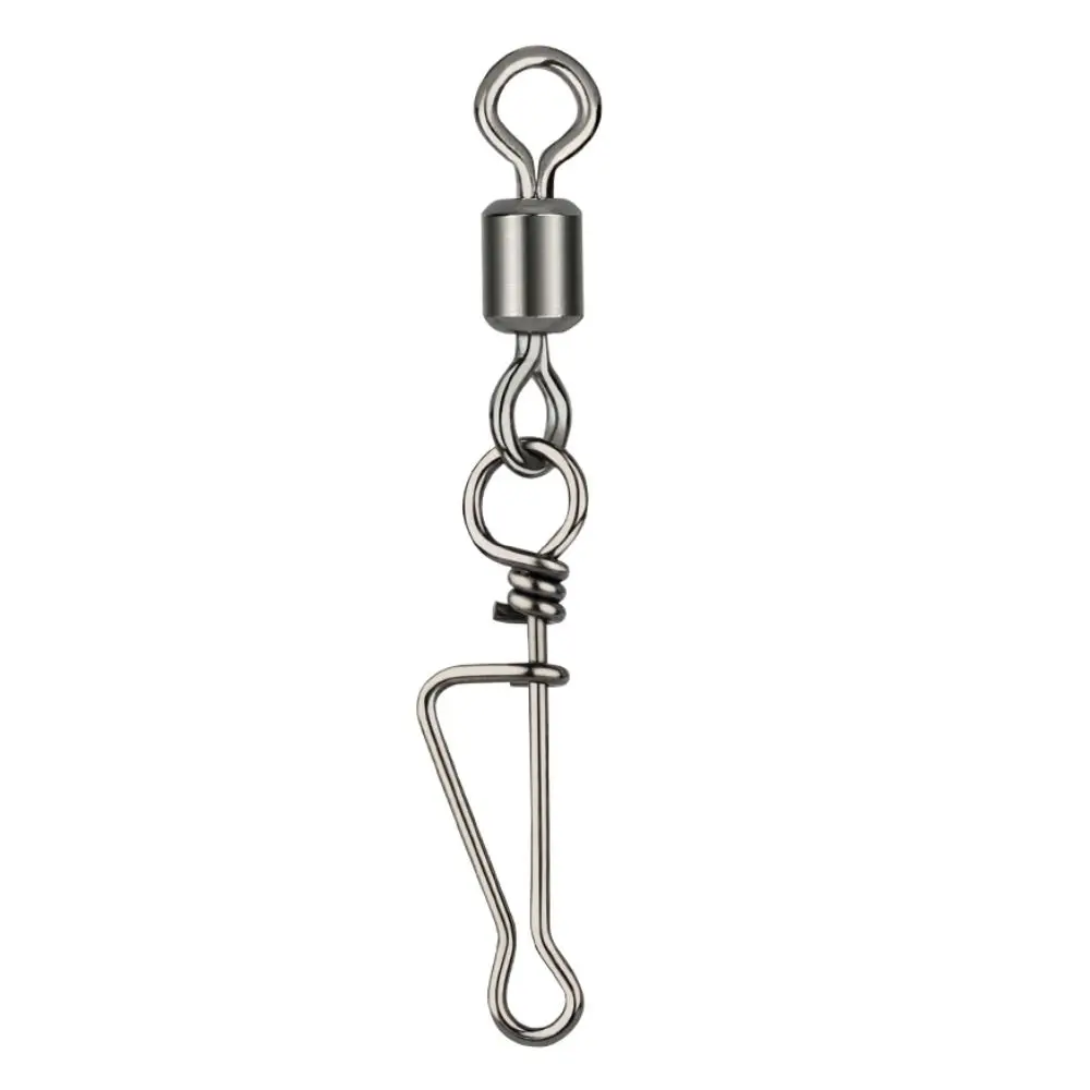 

10pcs With Lock Fishing Rolling Swivel Connect Ring Chamfer Design Swivel Rolling Connector Quickly Entering The Water