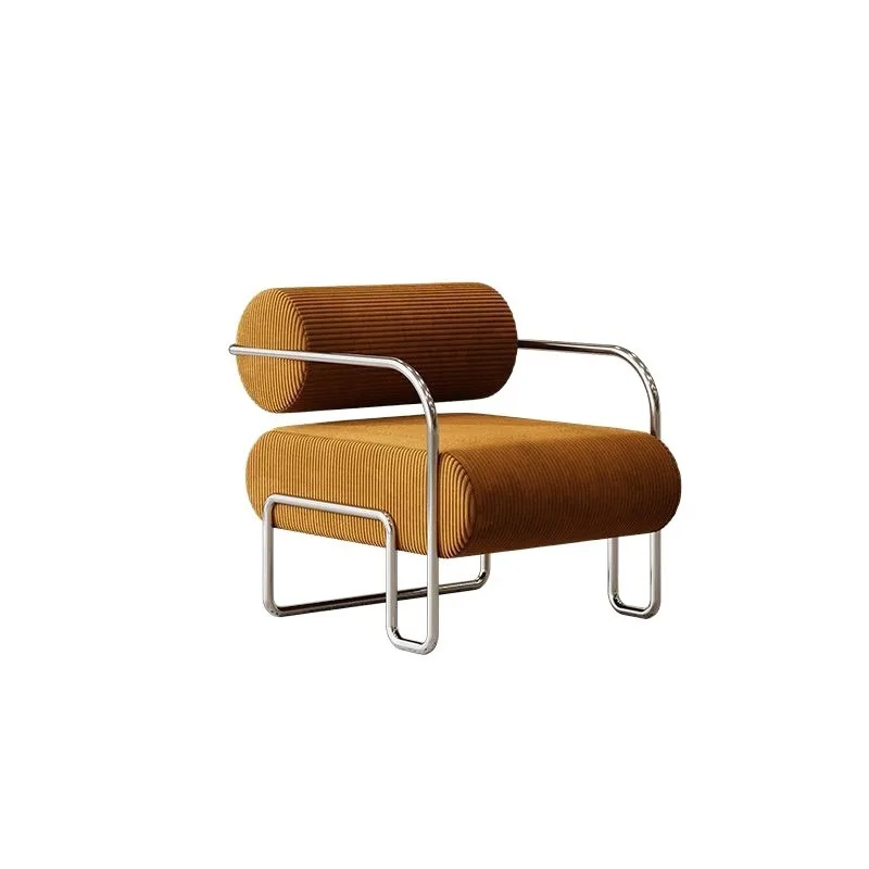 Medieval coffee shop table and chair combination, reception lounge area corduroy sofa chair
