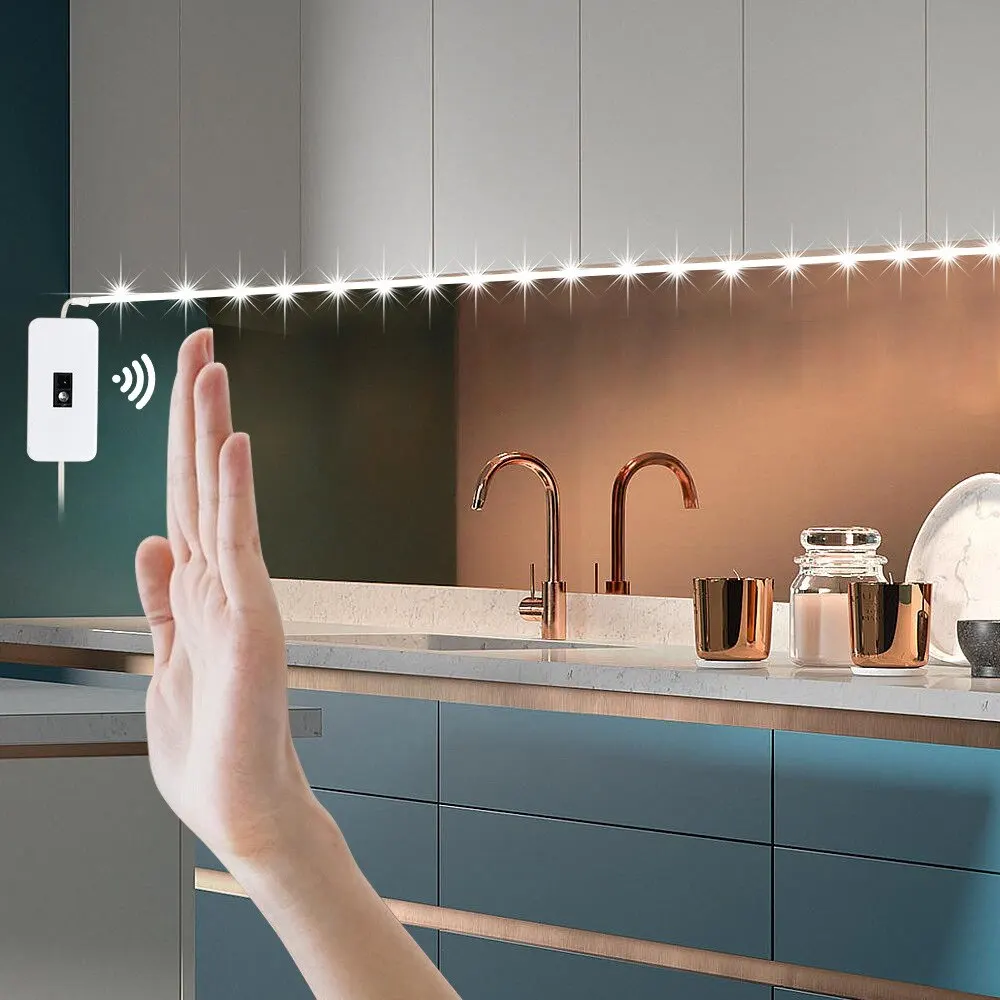 DC 5V Motion LED Podświetlana lampka LED USB Zasilany lampą LED Ręczne zamiatanie na zewnątrz Czujnik TV Kuchnia pod światłami