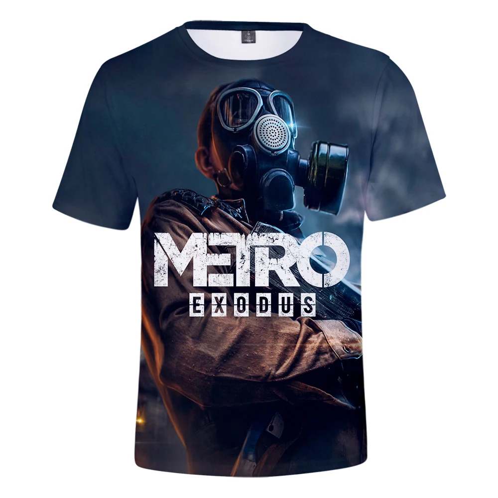 Game Metro Exodus  3D Printed T-shirts Unisex Casual Style Tshirt Harajuku Streetwear Oversized T-shirt Anime Tops y2k clothes