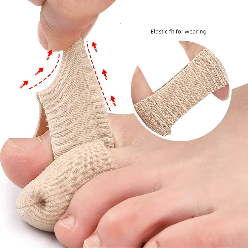 

1/2/3Pcs Fabric Silicone Cover Cut Toe Separator Spacer Tube Sleeve Valgus Corrector Hammer Protector Finger Foot Care Pedicure
