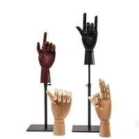 Fake Wood Hand Model Bag Display Jewelry Display Stand Shoes Bag Rack Handbag Hook Hanger Wooden Articulated Hand Bracelet Rack
