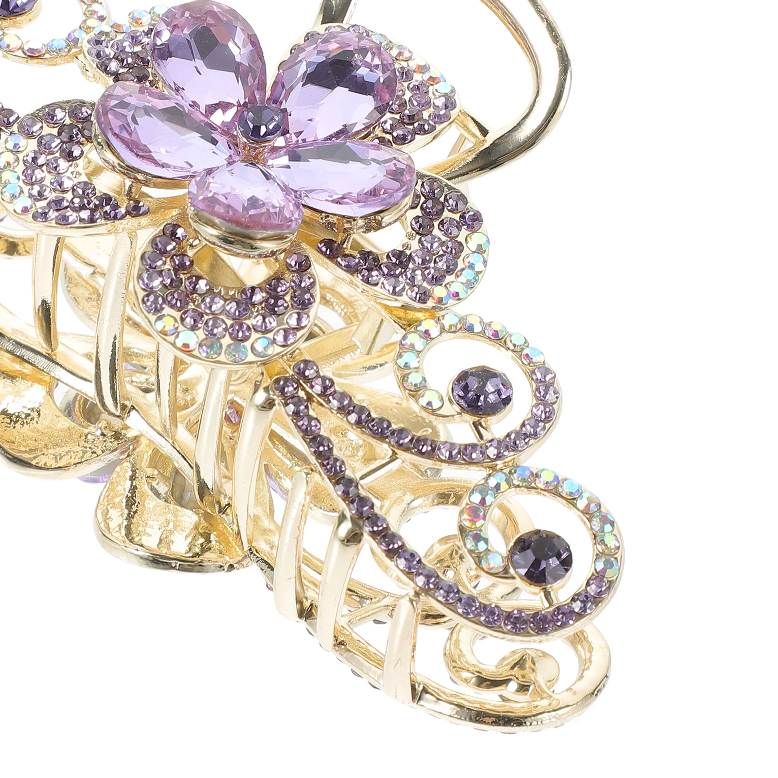

Large Claw Clips Rhinestone Alloy Double-sided Flower Design for Women Girls Thick Hair Updos Ponytails Braids Hair Accessories