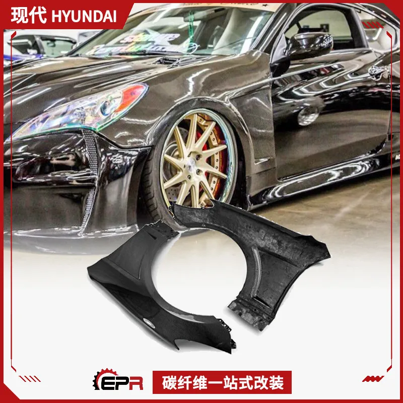 

Для Hyundai Genesis Lawns CoolPad из углеродного волокна, модернизированная головка, песчаная доска H1, переднее крыло