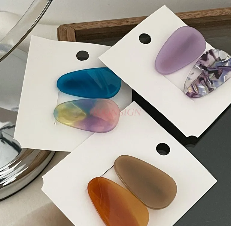 Fashionable Contrast Color Duck Mouth Clip New Fashionable Cute Fat Drop Side Hair Clip