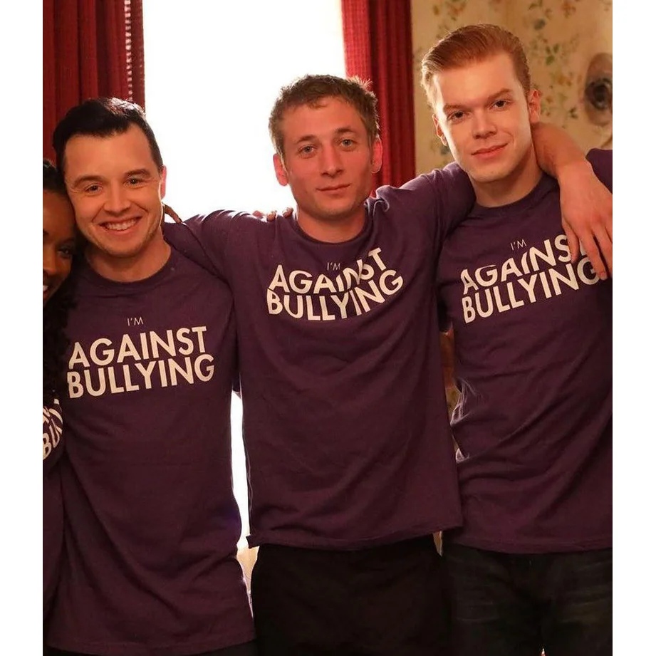 تي شيرت Shameless Shameless Family Style Shameless LIP I Oppose Bullying بأكمام قصيرة فضفاض للرجال والنساء في الصيف #1