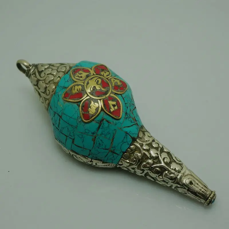 Tibet Tibetan Six-character mantra conch nepal shell conch Statue Ornament Home Office Cabinet Deco Desktop Decor Figurines