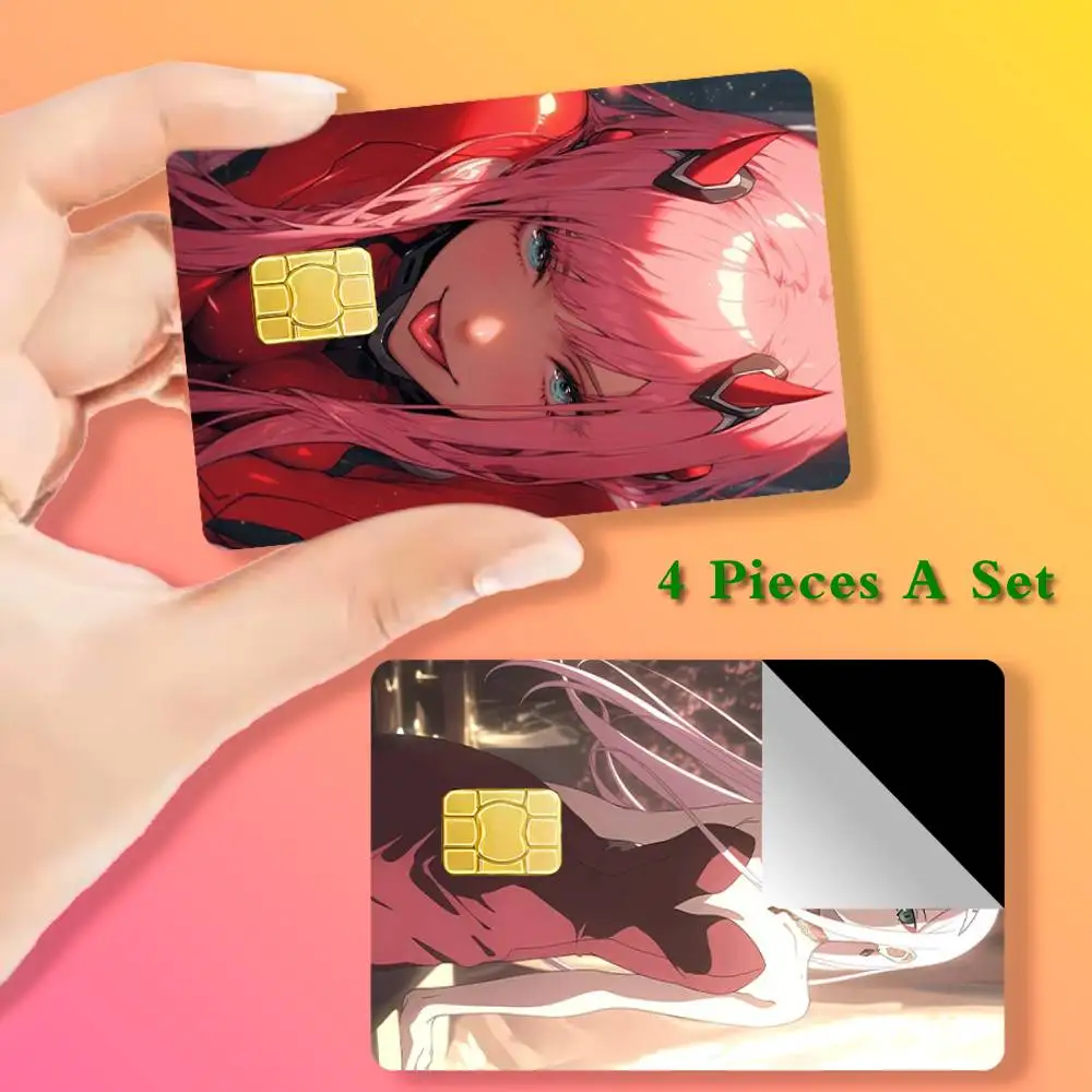 

Darling In Zero Two Card Stickers Cover Film Sticker for Debit Credit Bank Card Waterproof