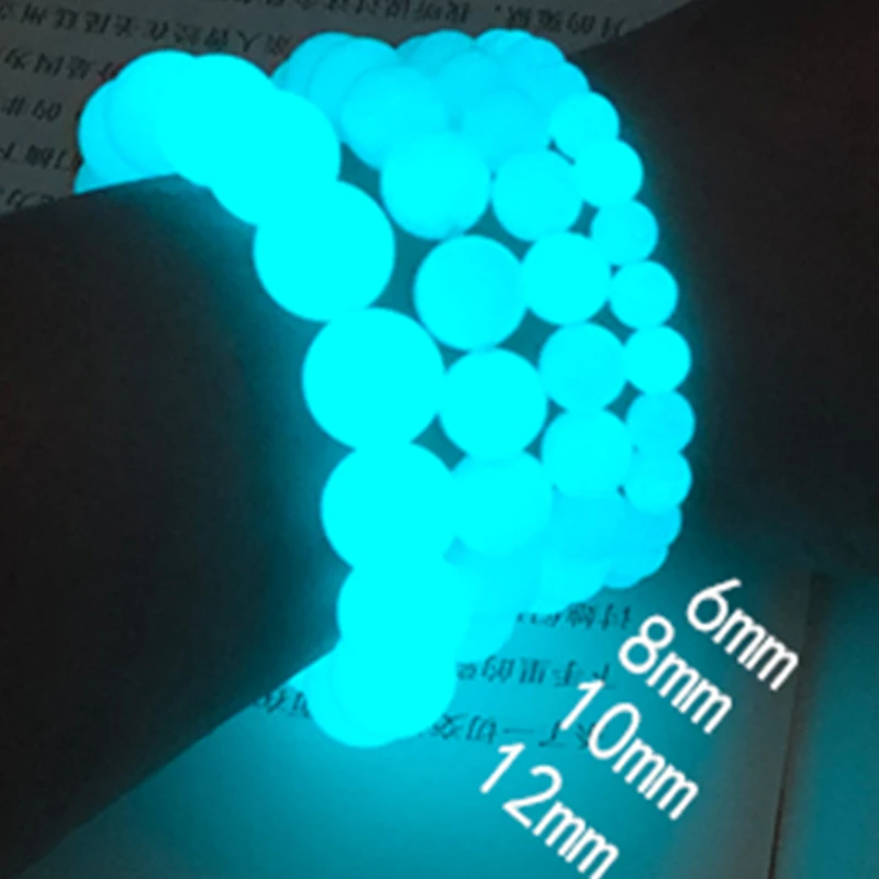 Luminous Bracelets For Women Men Fluorescent Natural Stone Bracelet Night Light Glowing Beads Bangle Fashion Jewelry Couple Gift