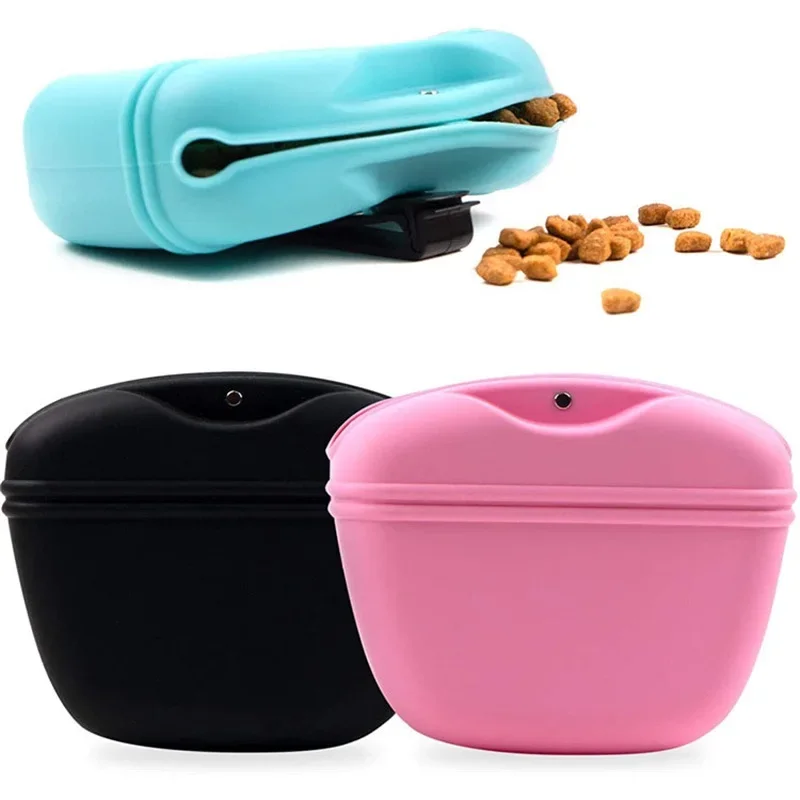 Silikon-Hundeleckerli-Tasche, tragbare Hundetraining-Gürteltasche, Outdoor-Futterbeutel, Welpen-Snack-Beutel, Leckerli-Aufbewahrungstasche, Haustierbedarf – Detail 3
