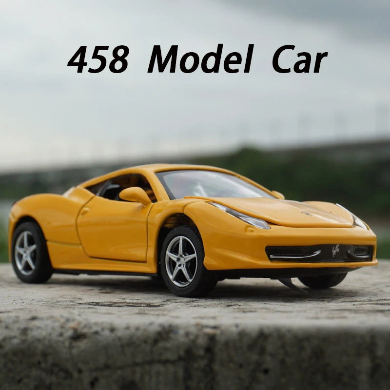 1:32 Ferrari 458 Italia SF90 Supercar Alloy Model Car Toy Diecasts Metal Casting Sound and Light Car Toys For Children Vehicle