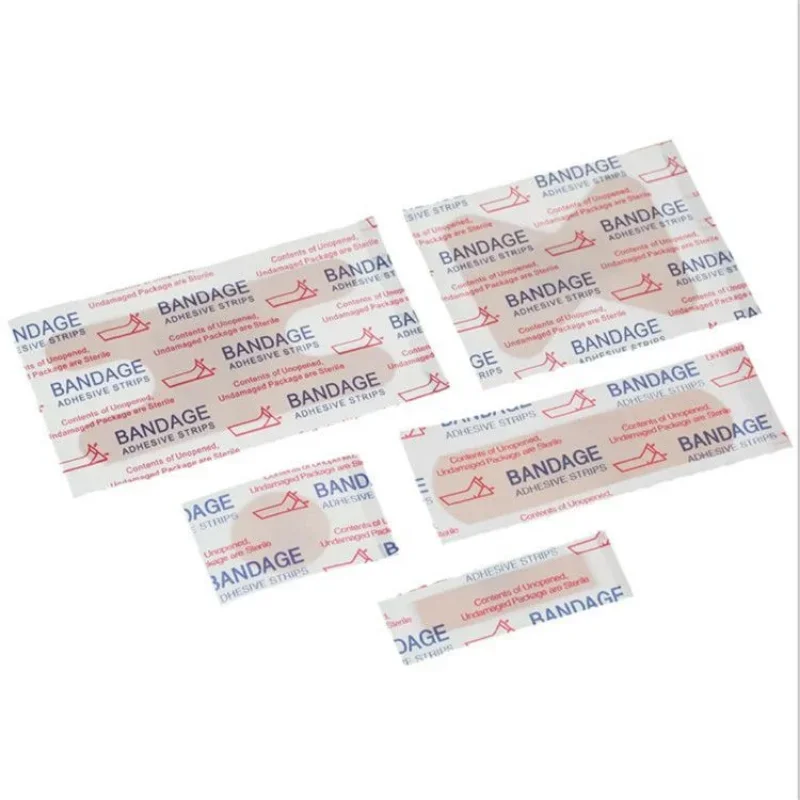 100 pçs/set múltiplas formas band aid para diferentes feridas curativo remendos primeiros socorros ataduras adesivas tiras fita de gesso