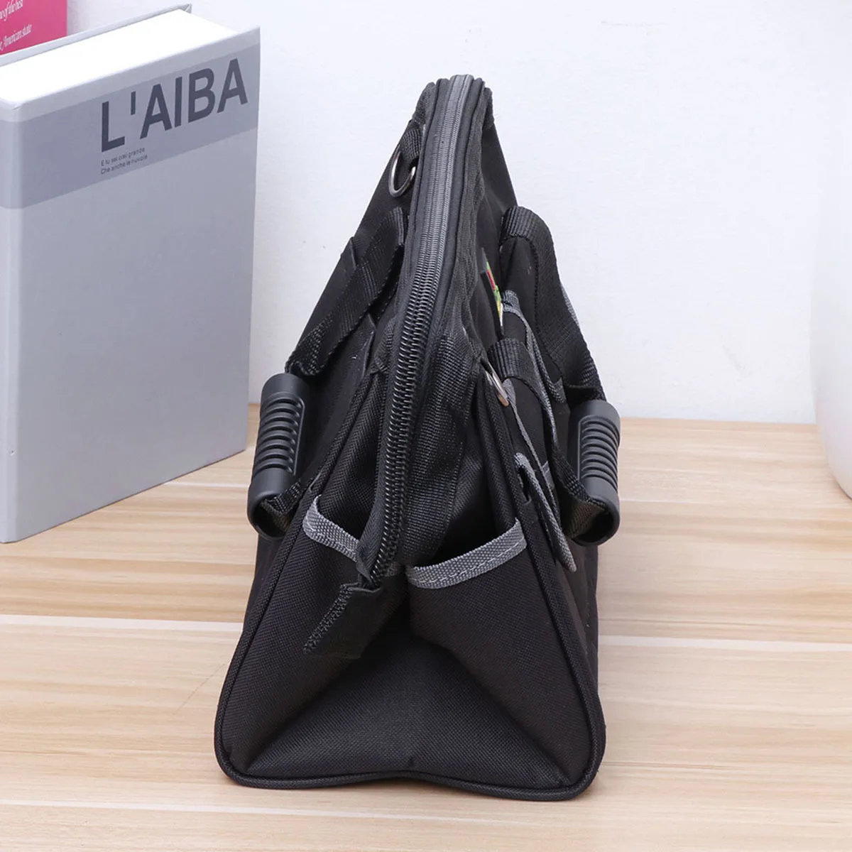 

Electrician Tool Kit Large Capacity Waterproof Oxford Cloth Maintenance Canvas Multi-Function Repair Service Bag Black