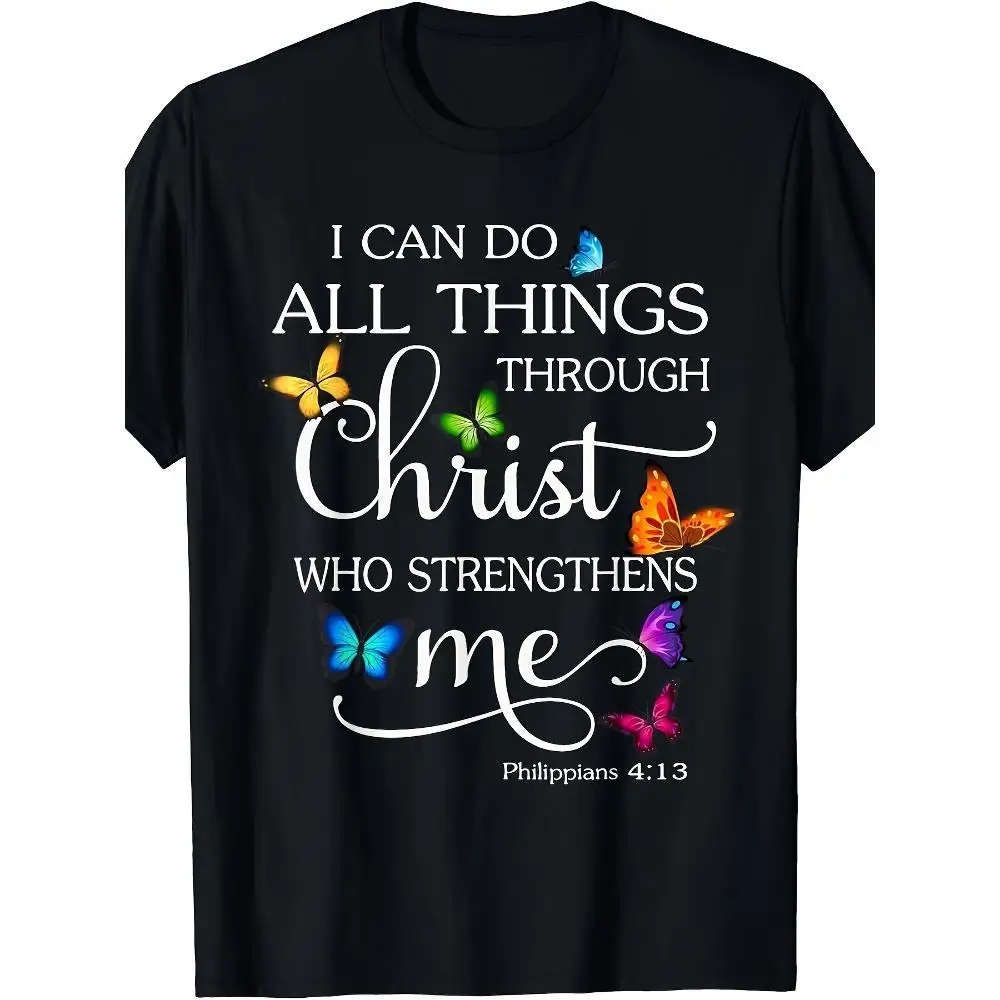 

I Can Do Everything by Christ-Butterfly Art-Religious T-shirt