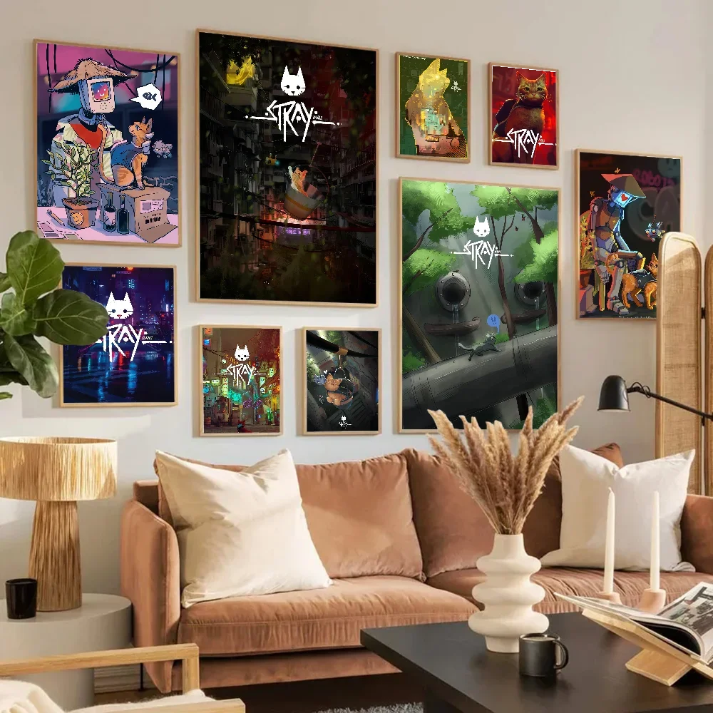 Game Stray Good Quality Prints and Posters Vintage Room Home Bar Cafe Decor Aesthetic Art Wall Painting