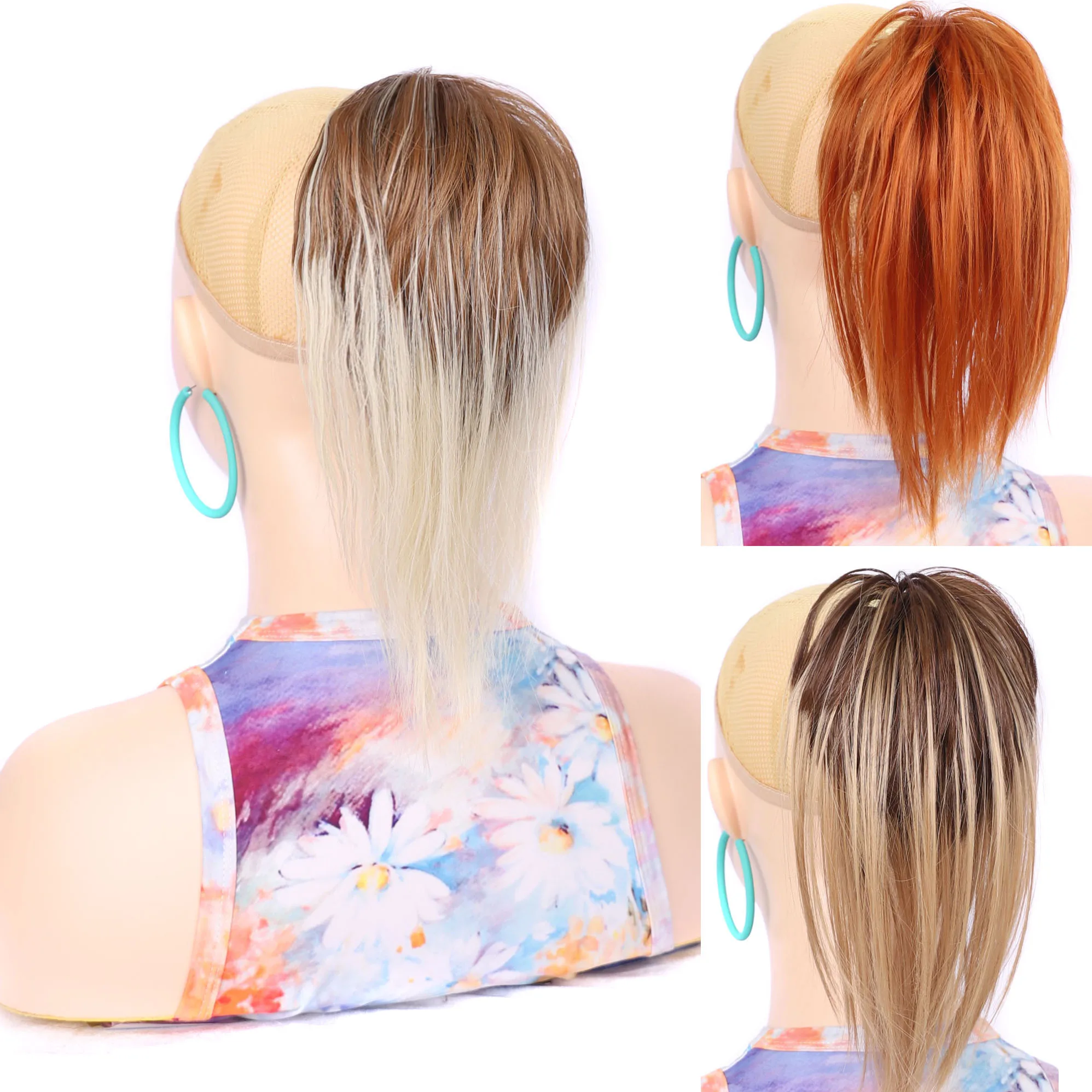 

Women's High Ponytail Wig Straight Synthetic Hairpiece Daily Party Multiple Colors Natural Heat Resistant Easy to Attach Style