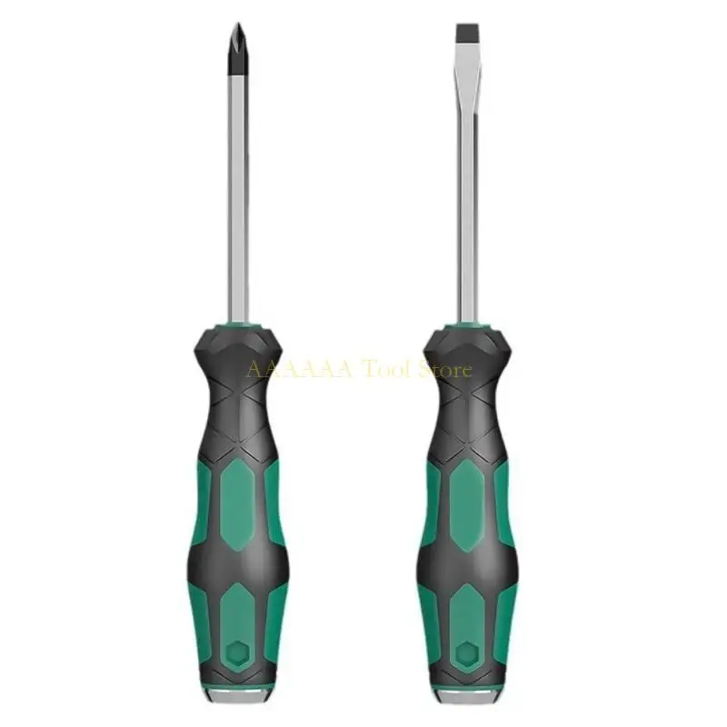 A2BE 2Pcs Insulated Screwdriver Multifunction Electrician Screw Driver Handle Slotted Screwdriver Repairing Tool