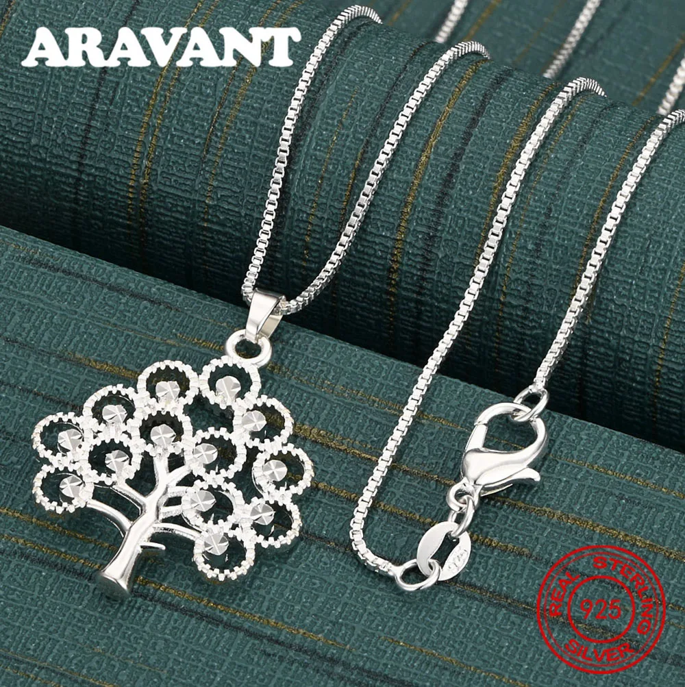 

Ожерелье с подвеской из стерлингового серебра 925 пробы, маленькое дерево, женское уникальное подарочное универсальное банкетное украшение