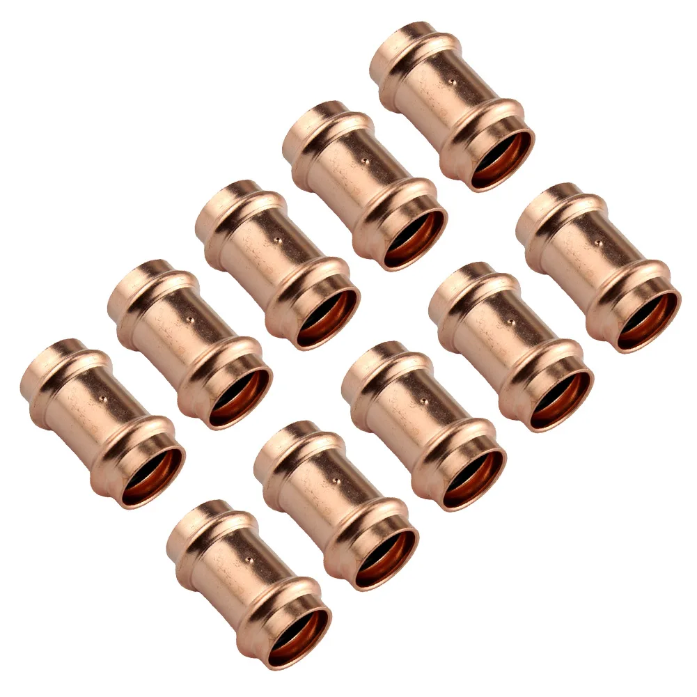 

10pcs copper crimp fittings for HVAC For chilled water air conditioning heat pumps and refrigeration systems with sealing rings