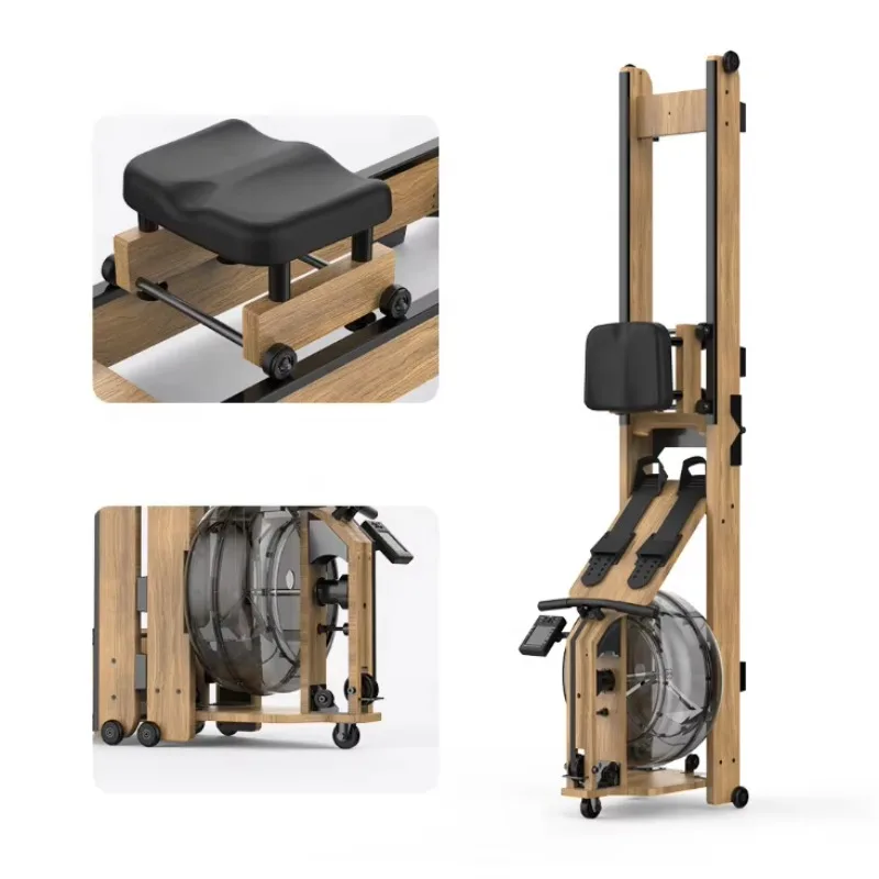 

Indoor Fitness Equipment Home Exercise Foldable Water Rowing Machine, High-Quality Gym Rower for Full-Body Cardio