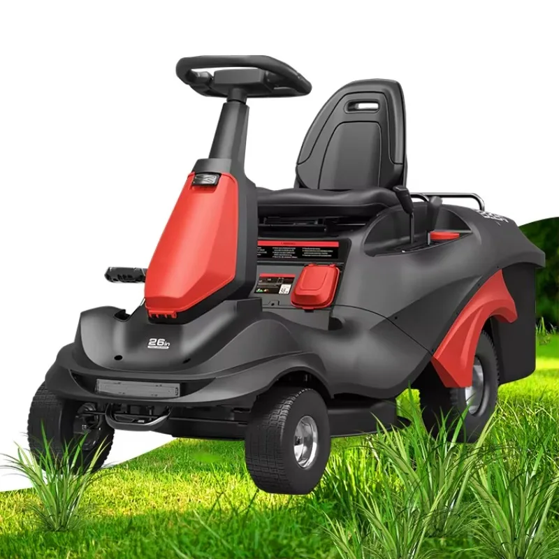 Farm 224cc  oline Engine 26in Grass Cutting Lawnmower Tractor Garden Riding Lawn Mower with Li-lion Battery Easy Start