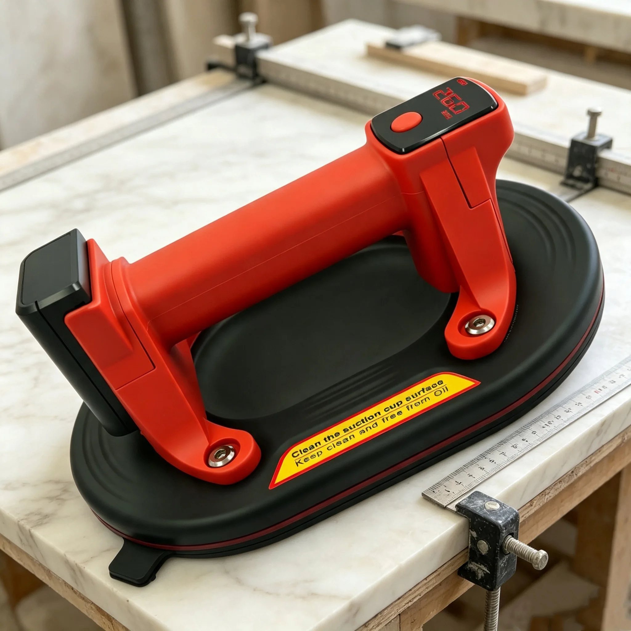 Intelligent Display 260KG Load Electric Vacuum Suction Cup Industrial Grade 2026 New Heavy Duty Granite Tile Glass Lifter
