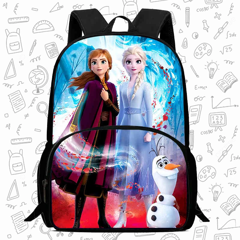 

School Backpack with Front Pocket,Cartoon Fr-oz-en School Bags for Boys Girls,Durable Kids Backpack for Pupil Students