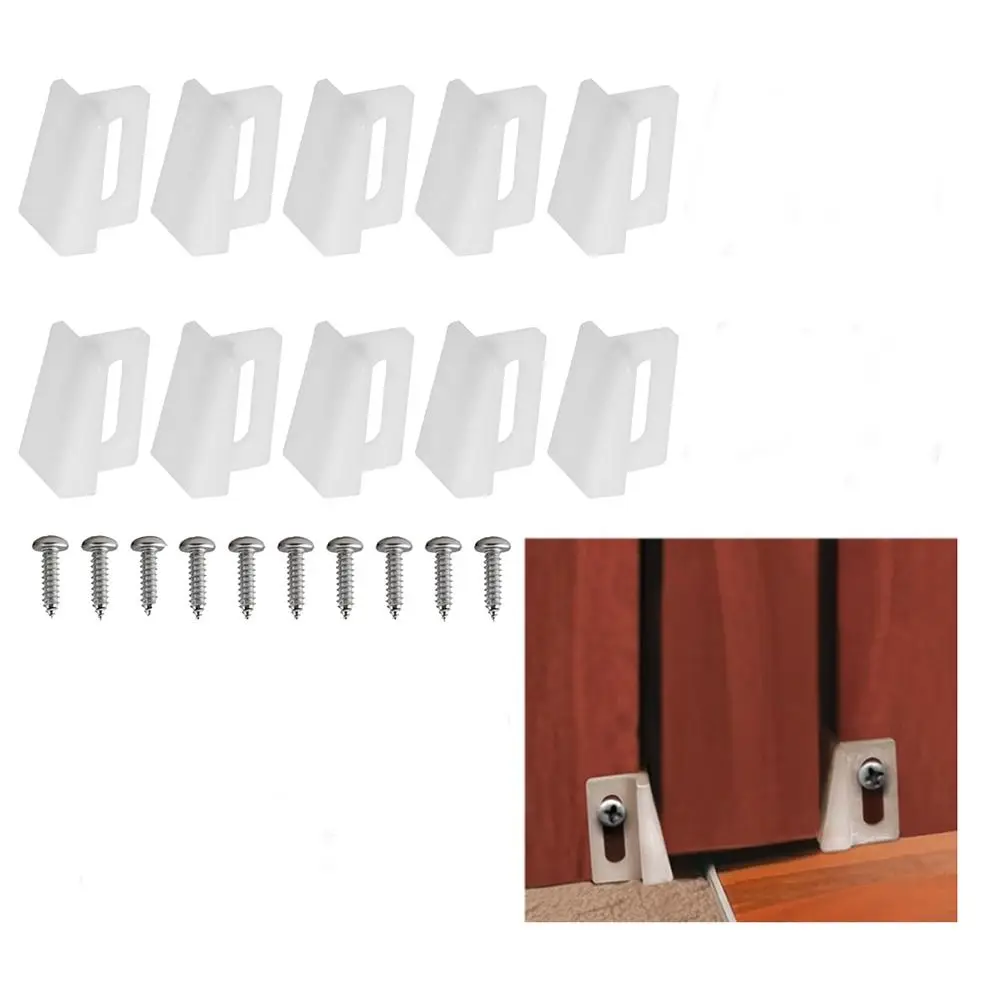 10pack Universal Pocket Door Bottom Guides Adjustable Durable Sliding Door Guide DIY Jamb Mounted Guide Pocket Doors