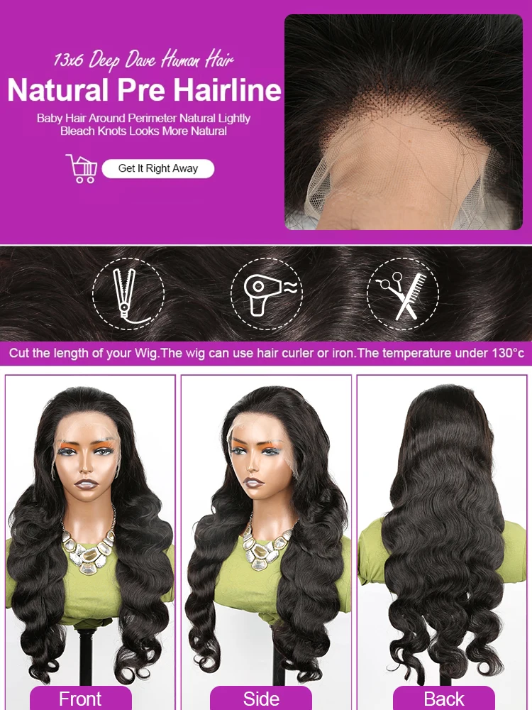 40 46 بوصة الجسم موجة 13x6 HD الدانتيل الباروكات الأمامية باروكة من شعر طبيعي البرازيلي 13x4 360 Hd الدانتيل شعر مستعار أمامي للنساء السود Preplucked