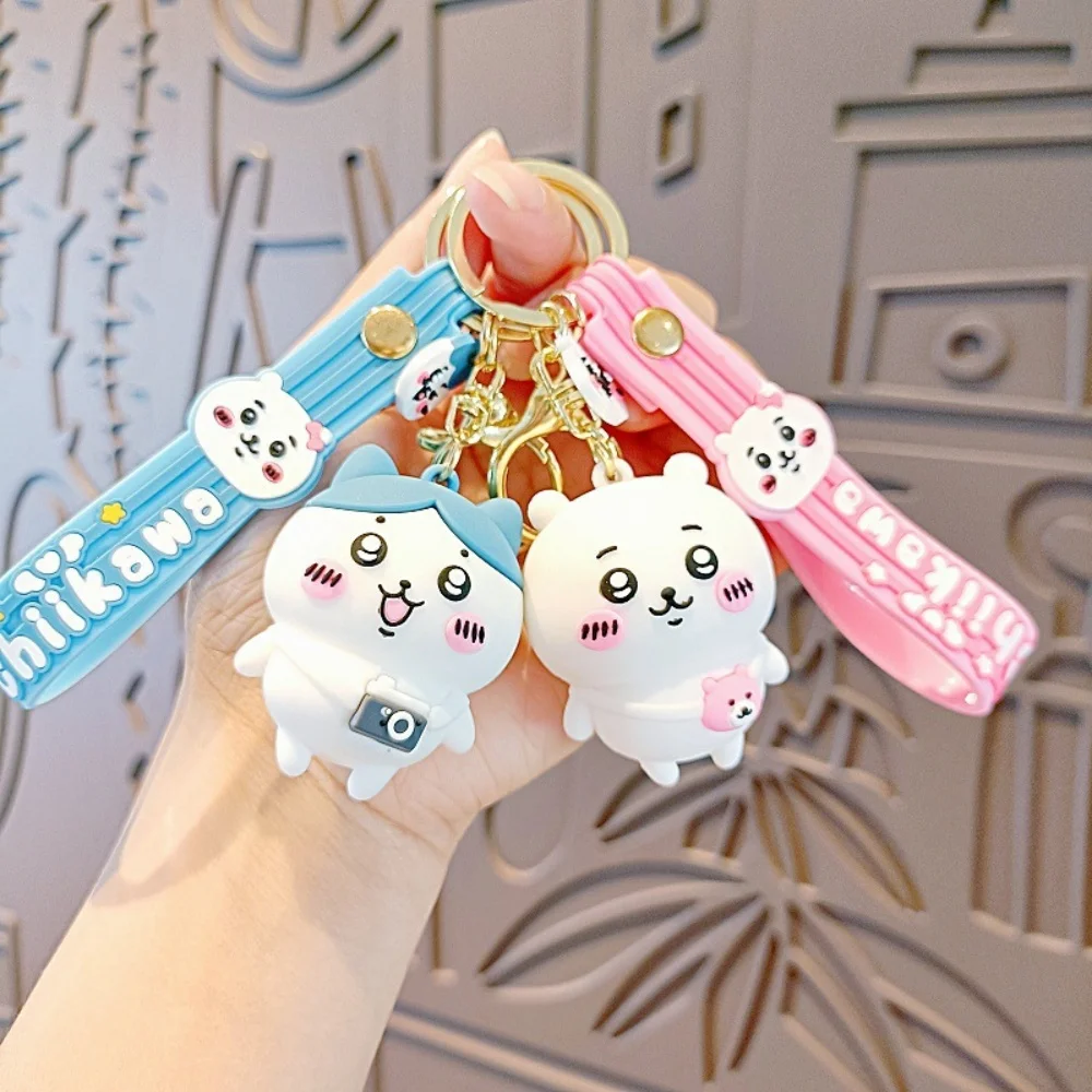 

Chiikawa Usagi Cartoon Keychain Kawaii Hachiware Student Backpack Decoration Dolls Keyring Accessories Girls Birthday Gifts