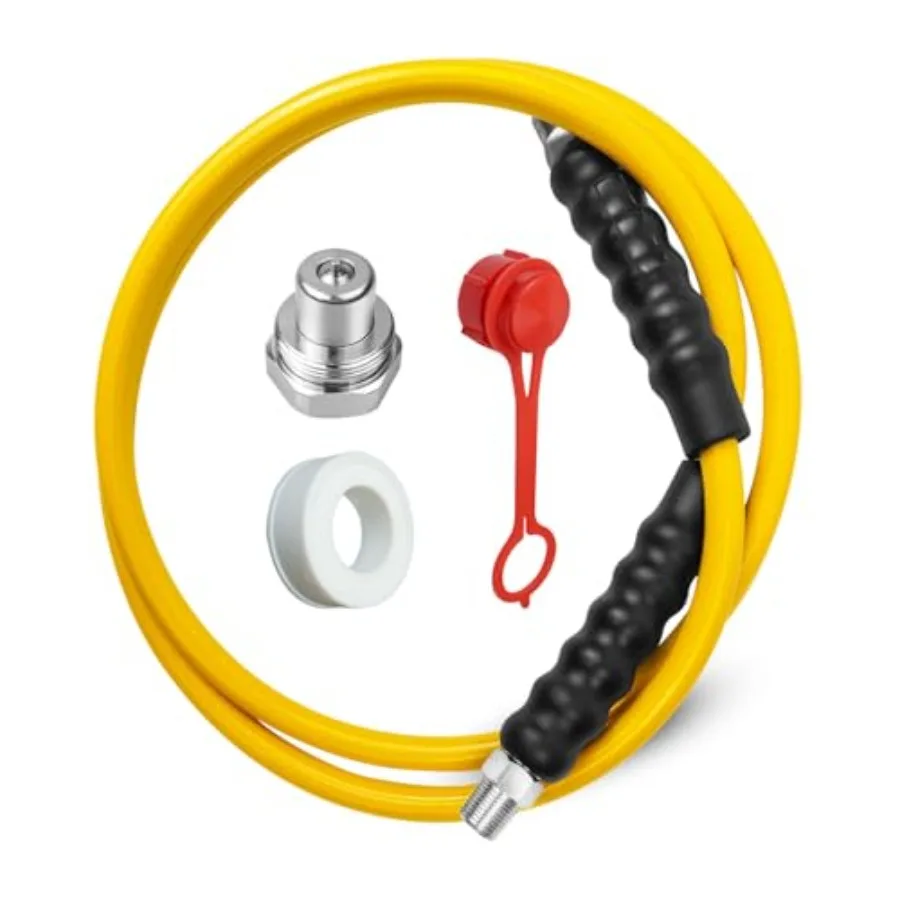 

10 Feet 10000Psi High Pressure Hydraulic Hose CH-604 Coupler 3/8 Inch NPT Thread 1/4 Inch ID x 10 Feet Thread Hydraulic Hose As