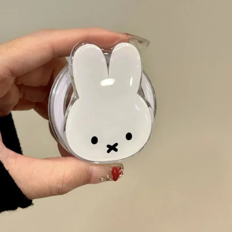 Kawaii Miffy Rabbit Magnetic Phone Stand Cartoon Telescopic Portable Stand Girls Fun Festival Gift