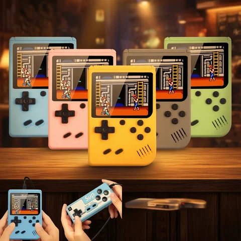 Mini Handheld Video Game Consoles 8 Bit 3.0 Inch Color LCD Retro Portable Color Gaming Player Built in 500 Games for Kids Gifts