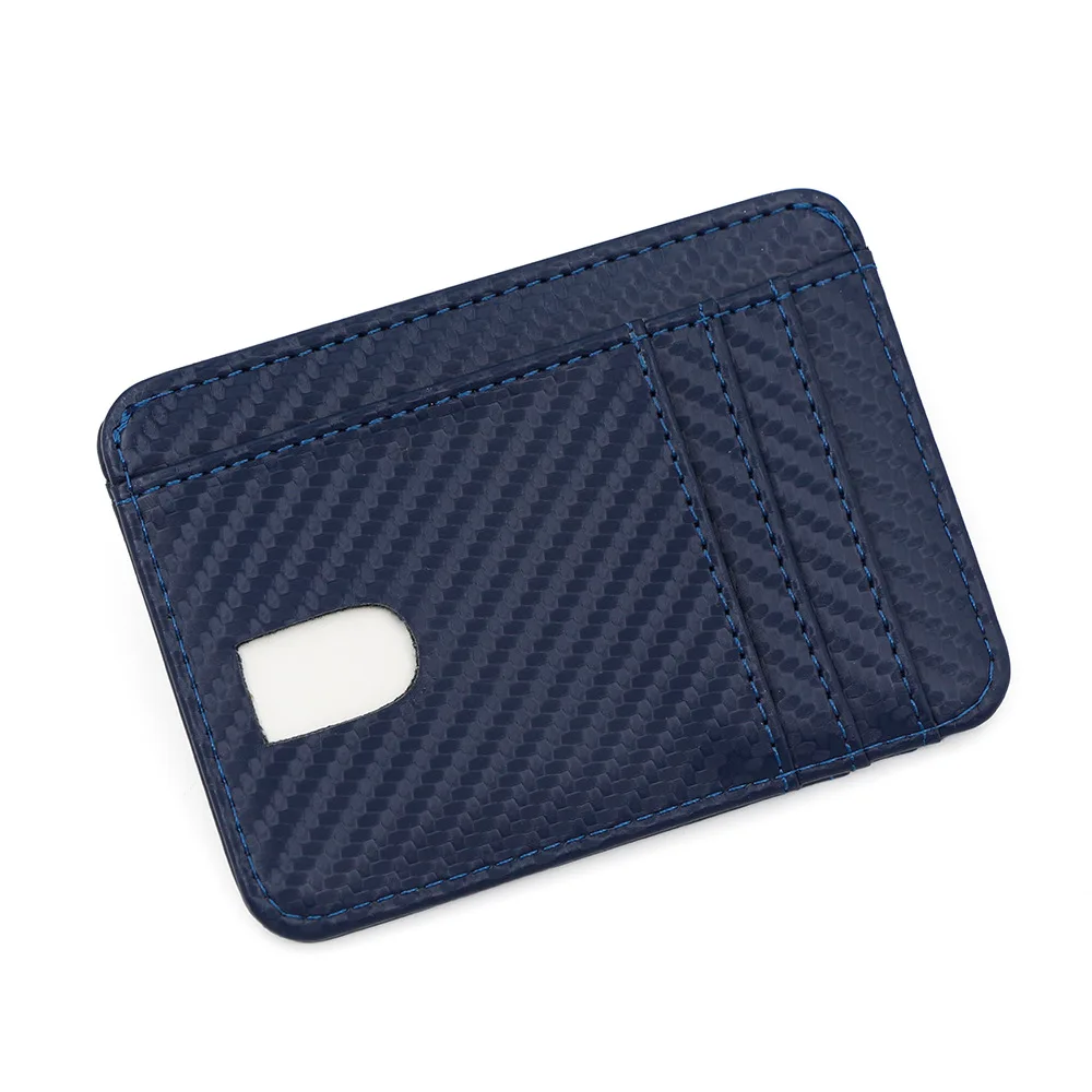 New Casual Ladies Card Holders Female ID Card Purse Credit Card Wallet PU RFID Women Wallet  Carbon Fibre Coin Purses C004