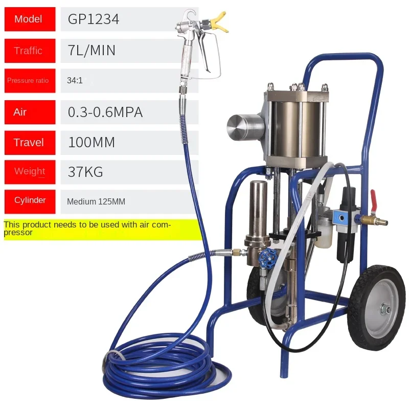 

Pneumatic High-pressure Airless Spraying Machine Paint Spraying Machine Anti-theft Paint Steel Structure Painting Machine