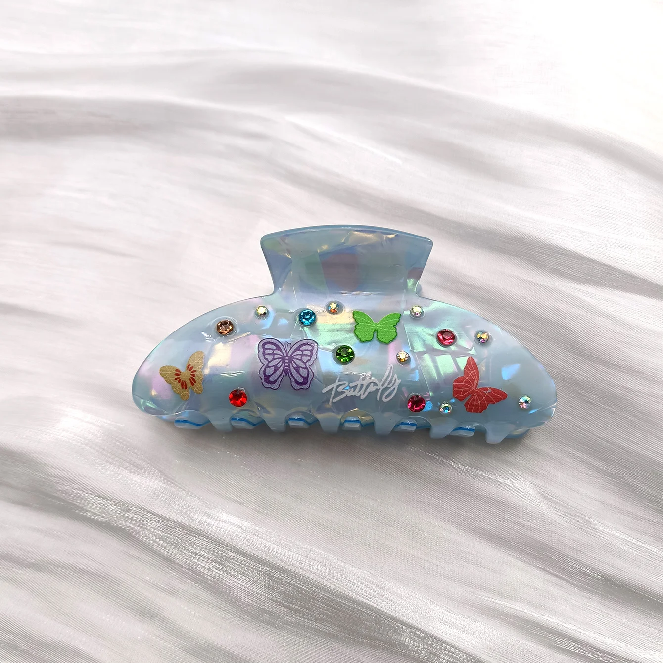 جديد لطيف فراشة فهم كليب تصفيفة الشعر الملونة القرش السرطانات قبضة الشعر مشبك شعر مخلب الملحقات للنساء