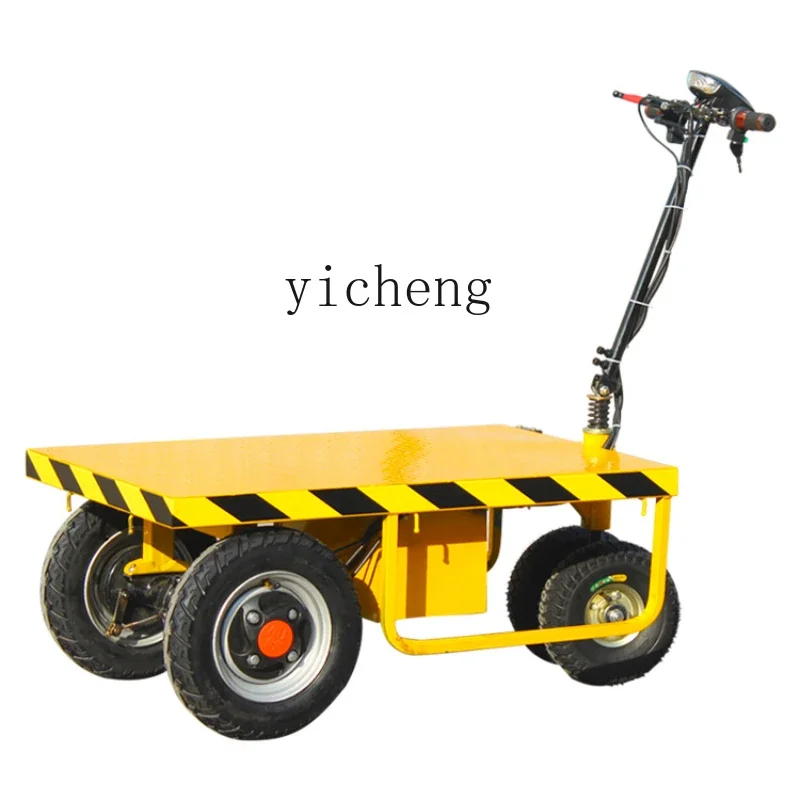 

ZC Electric Flat Truck Truck Truck King Foldable Cart Trailer Construction Site into the Elevator Hand Push Pull Glass Truck