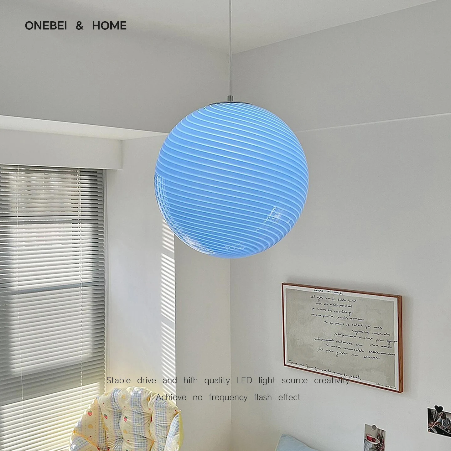 Murano Lollipop Colorful Bubble Creative Medieval Bedroom Children's Room Lamp Bedroom Dining Room Pendant Lamp Decoration Light