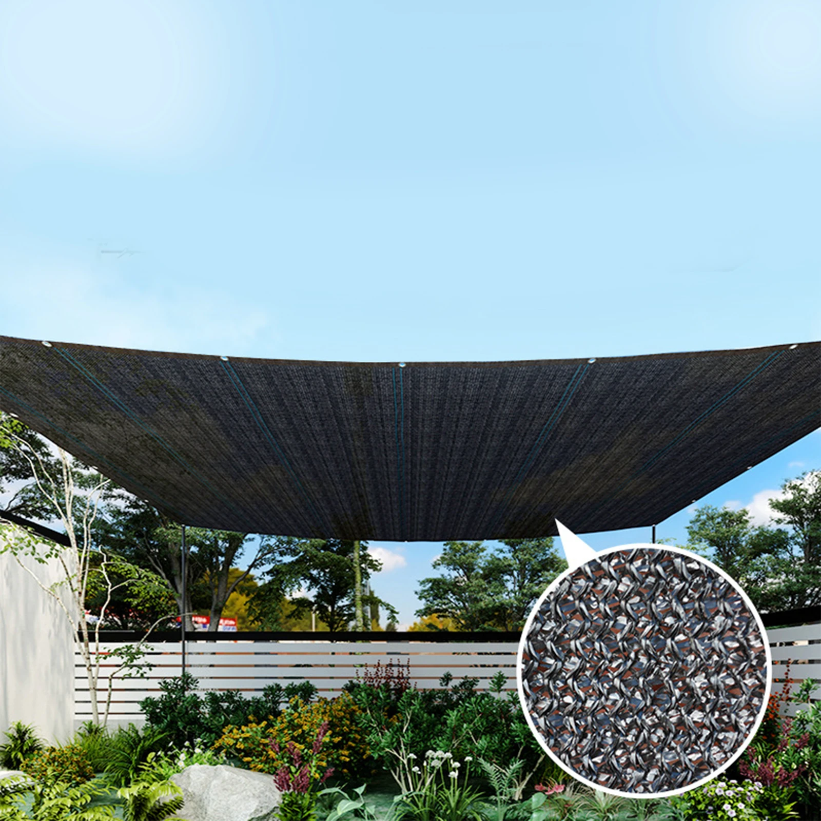 Mesh Tarp with Grommets Foldable Cloth Plant Cover High Density UV Protection Canopy Shade Net for Garden Car Picnics Pools