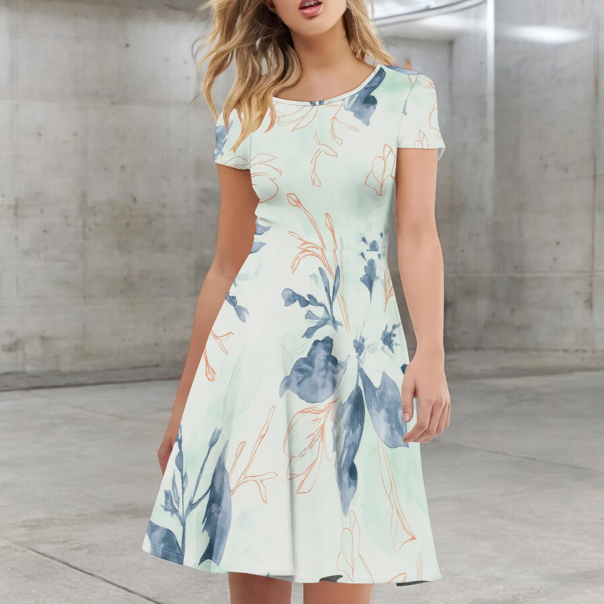 Women Summer Dresses Sleeveless Casual Loose Swing Down Midi Dress