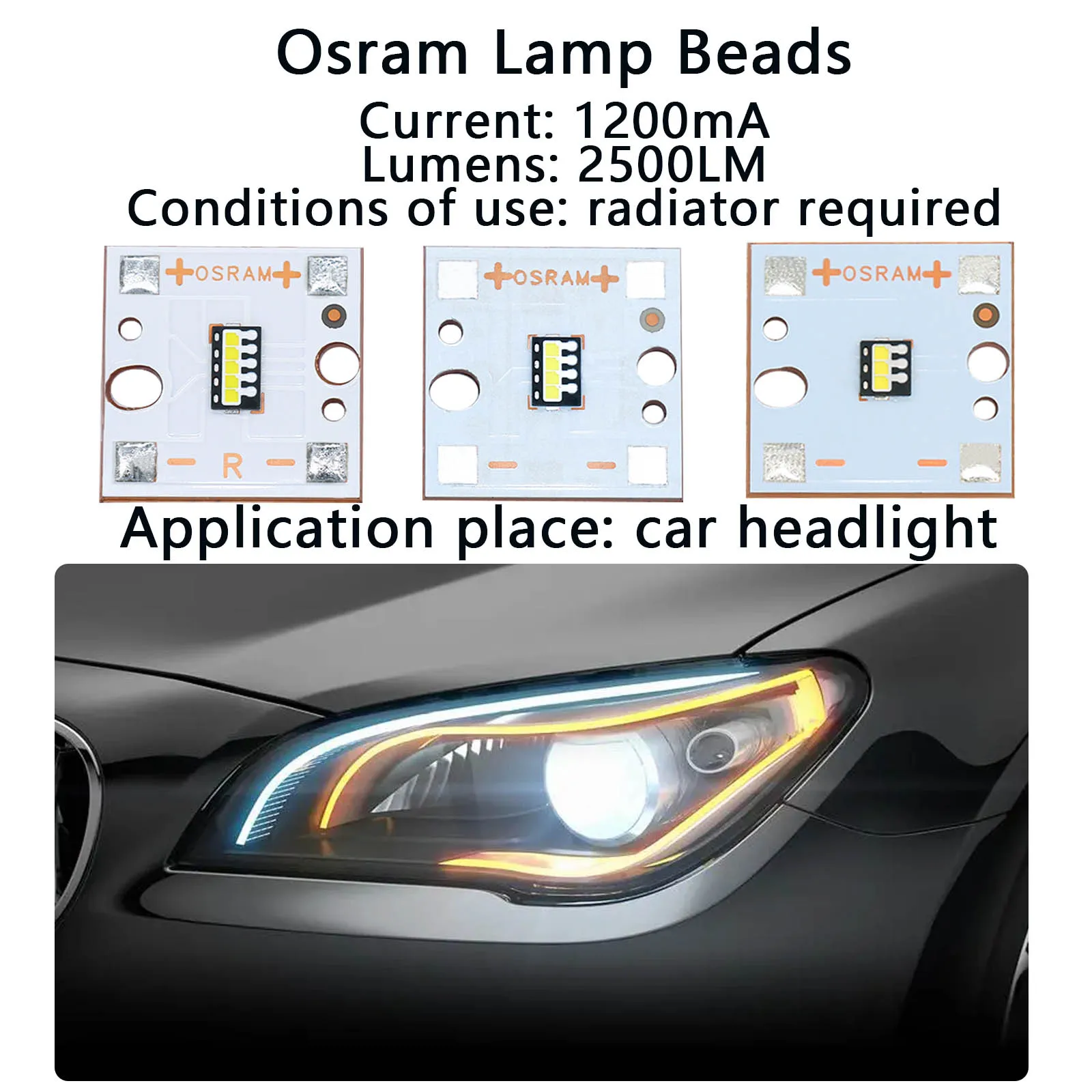 Imagem -05 - Smd Pcb Tube Copper Substrate For Car Led Headlight Led Bead High Power Faça Você Mesmo Branco 60006500k 5w 10w 15w 20w 25w Peças 10