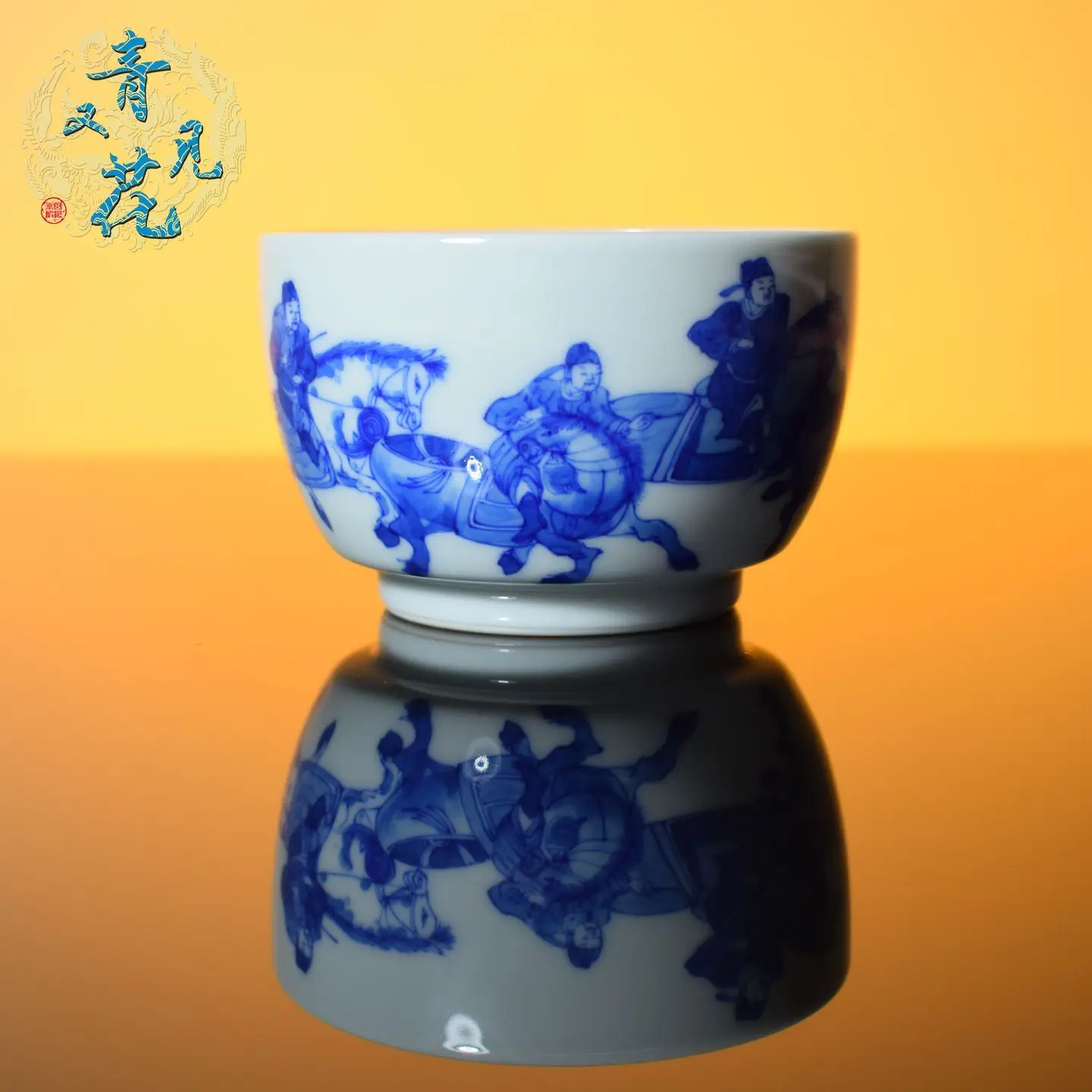 Jingdezhen Blue-And-White Ceramic Hand-Painted Master Cup With The Painting 