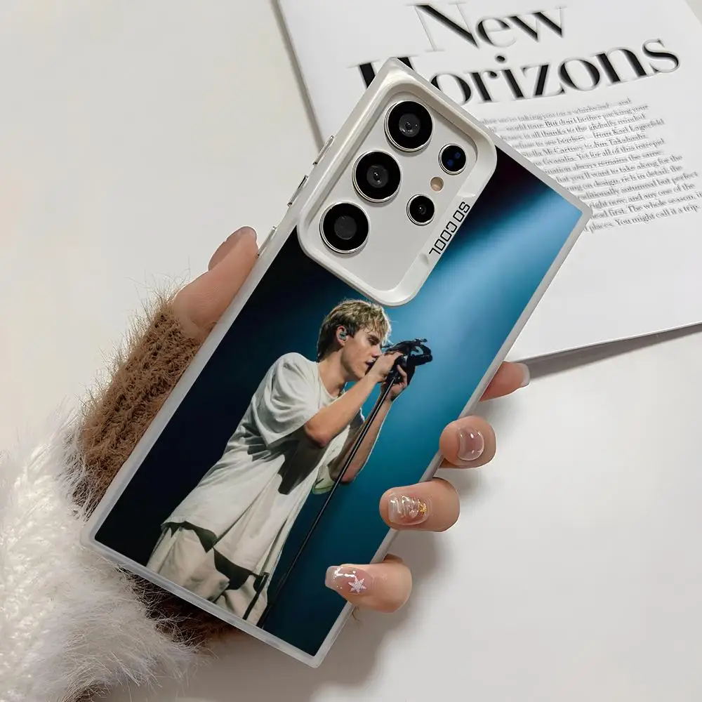 المغني T-The Kid Laroi قضية الهاتف لسامسونج غالاكسي S25 حافة S24 S23 S22 S21 S20 الترا سيليكون الملونة الفضة جراب هاتف