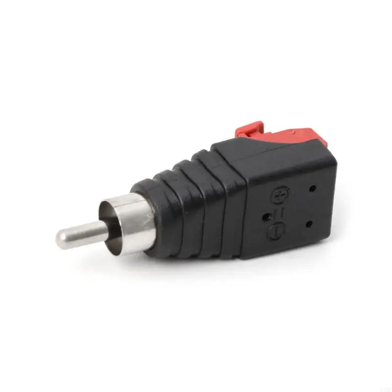 U75C Speaker Wire A/V Cable to o Male RCA Connector Adapter Press Terminal